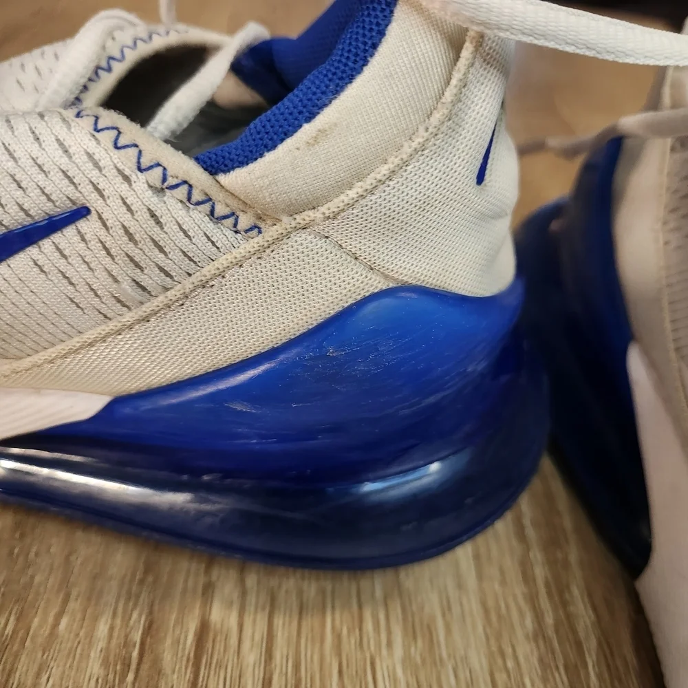 Nike White and Blue Athletic Shoes